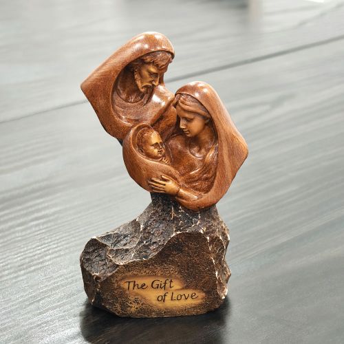 Tượng Thánh Gia Poly Màu Gỗ