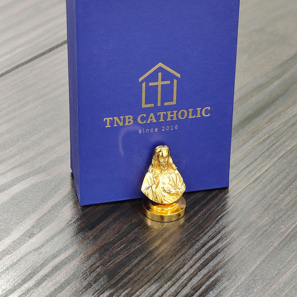 Tượng Chúa Thánh Tâm Đồng Thau Mạ Gold