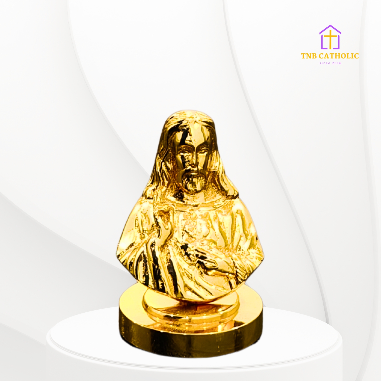 Tượng Chúa Thánh Tâm Đồng Thau Mạ Gold